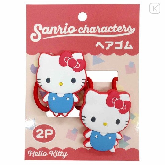 Japan Sanrio Mascot Hair Tie Set - Hello Kitty / Smile - 1