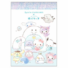 Japan Sanrio × Obakenu Mini Notepad - Characters / Toddler Baby / Playground