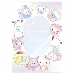 Japan Sanrio × Obakenu A6 Notepad - Characters / Toddler Baby / Night