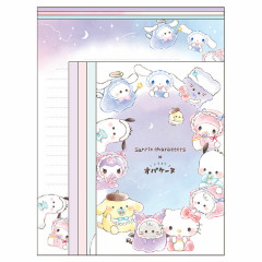 Japan Sanrio × Obakenu Letter Envelope Set - Characters / Toddler Baby / Night
