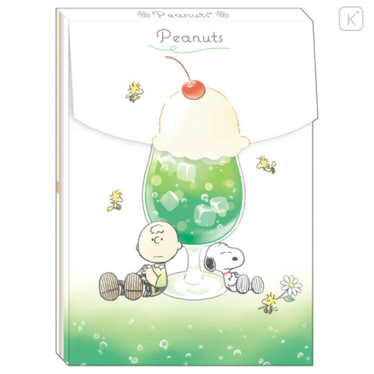 Japan Peanuts A6 Notepad - Snoopy / Cream Soda - 1