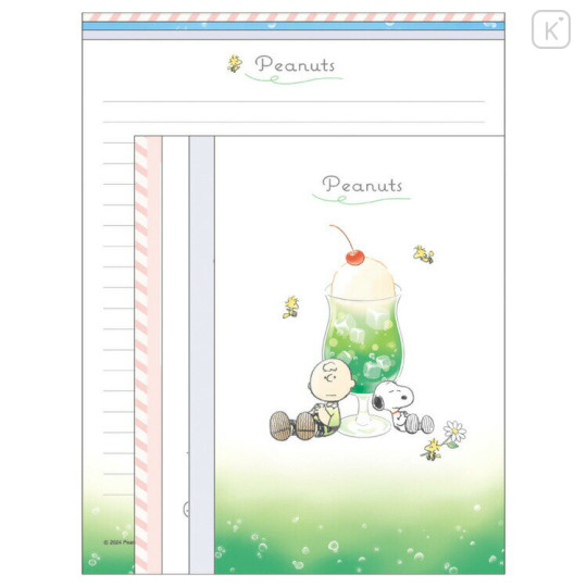 Japan Peanuts Letter Envelope Set - Snoopy / Cream Soda - 1