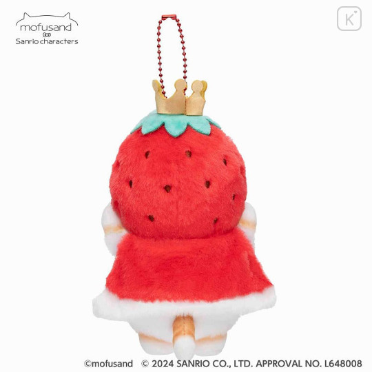 Japan Sanrio × Mofusand Mascot Holder - Strawberry King - 8