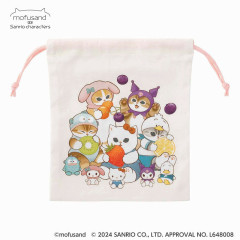Japan Sanrio × Mofusand Drawstring Bag - Everyone is Good Friends A