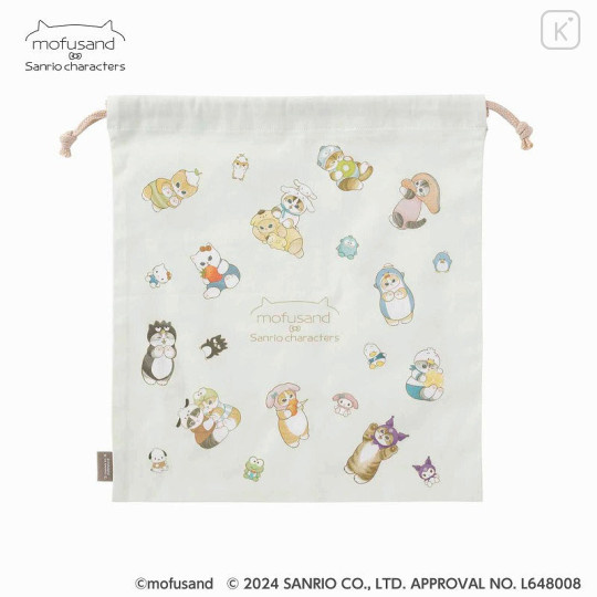 Japan Sanrio × Mofusand Drawstring Bag - Everyone is Good Friends B - 5
