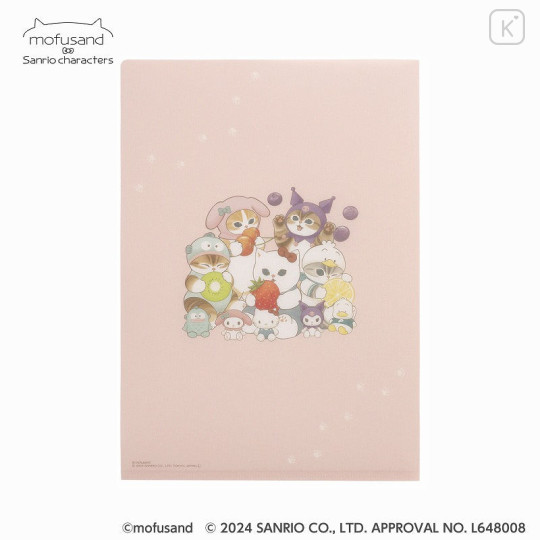 Japan Sanrio × Mofusand A4 Clear File - Pink - 4