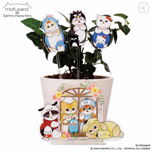 Japan Sanrio × Mofusand 2way Pickrill Stand B - Plant Marker Garden Stakes - 4