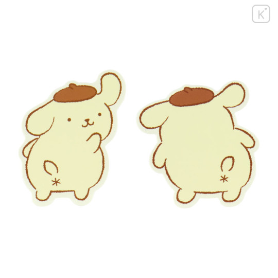 Japan Sanrio Original Sticker Set - Pompompurin / Butt Puripuri Pudding - 3