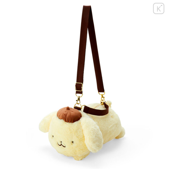 Japan Sanrio Original 2way Handbag Bag - Pompompurin / Butt Puripuri Pudding - 1
