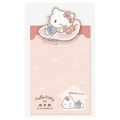 Japan Sanrio Memo & Acrylic Clip - Hello Kitty / Laid Back Lifestyle