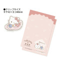Japan Sanrio Memo & Acrylic Clip - Hello Kitty / Laid Back Lifestyle - 2