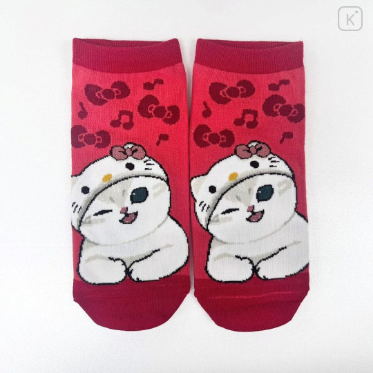Japan Sanrio × Mofusand Ankle Socks - Cat : Hello Kitty - 1