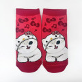 Japan Sanrio × Mofusand Rib Socks - Cat / Hello Kitty - 1