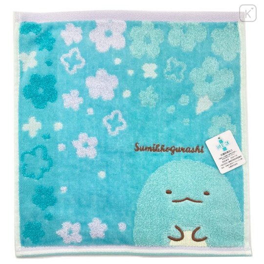 Japan San-X Jacquard Towel Handkerchief - Sumikko Gurashi / Tokage Flora - 1
