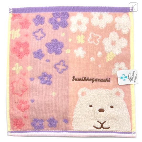Japan San-X Jacquard Towel Handkerchief - Sumikko Gurashi / Shirokuma Flora - 1