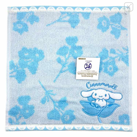 Japan Sanrio Embroidery Jacquard Towel Handkerchief - Cinnamoroll / Flora - 1
