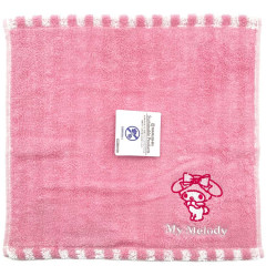 Japan Sanrio Jacquard Embroidered Towel Handkerchief - My Melody / Pink