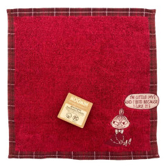 Japan Moomin Jacquard Embroidered Towel Handkerchief - Little My / Red