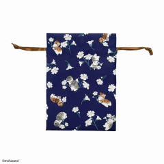 Japan Mofusand Drawstring Bag - Cat / Flora Fairy Navy