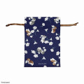 Japan Mofusand Drawstring Bag - Cat / Flora Fairy Navy - 4