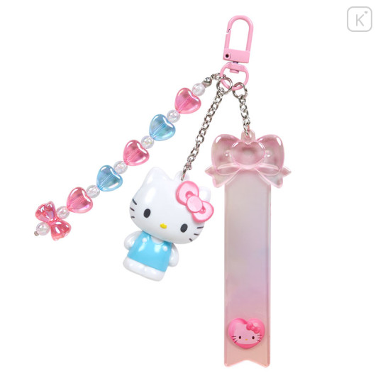 Japan Sanrio Original Custom Key Chain - Hello Kitty / Clear and Plump 3D - 1