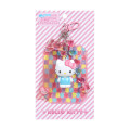 Japan Sanrio Original Custom Key Chain - Hello Kitty / Clear and Plump 3D - 2