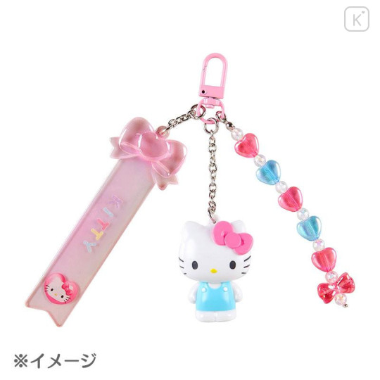 Japan Sanrio Original Custom Key Chain - Hello Kitty / Clear and Plump 3D - 6