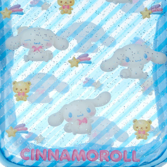 Japan Sanrio Original Clear Pouch - Cinnamoroll / Clear and Plump 3D - 3