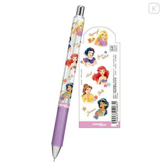 Japan Disney EnerGel Gel Ballpoint Pen - Princess - 1