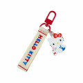Japan Sanrio Original Logo Embroidered Tag Key Holder - Hello Kitty : Character Award 2024 - 1
