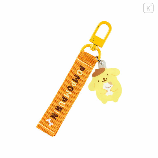 Japan Sanrio Original Logo Embroidered Tag Key Holder - Pompompurin / Character Award 2024 - 1