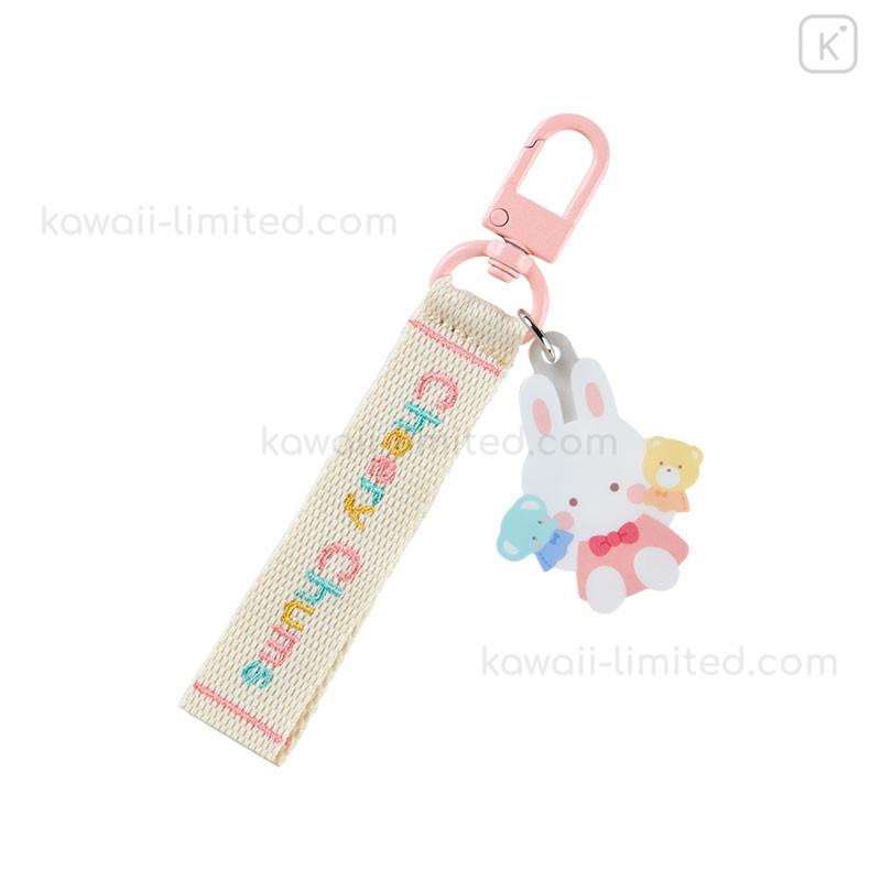 Cheery Chums ネームタグ キーホルダー 昭和レトロ Japan Sanrio Original Logo Embroidered Tag Key Holder - Cheery