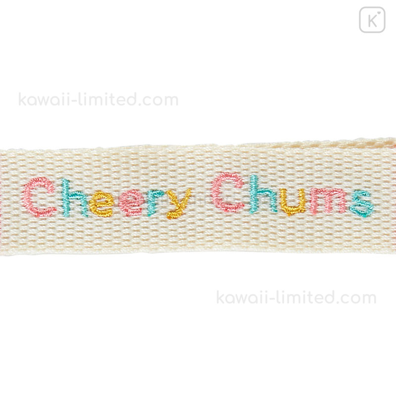Japan Sanrio Original Logo Embroidered Tag Key Holder - Cheery