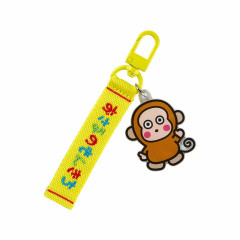 Japan Sanrio Original Logo Embroidered Tag Key Holder - Monkichi / Character Award 2024