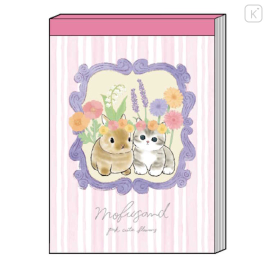Japan Mofusand Mini Notepad - Cat / Flora Rabbit - 1