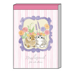Japan Mofusand Mini Notepad - Cat / Flora Rabbit