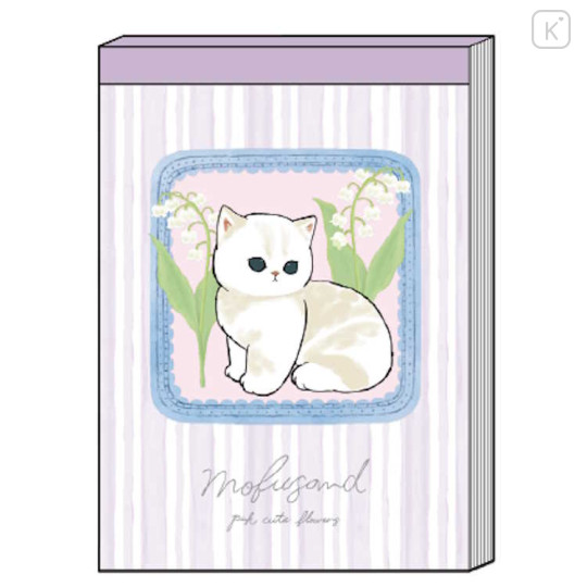 Japan Mofusand Mini Notepad - Cat / Flora - 1
