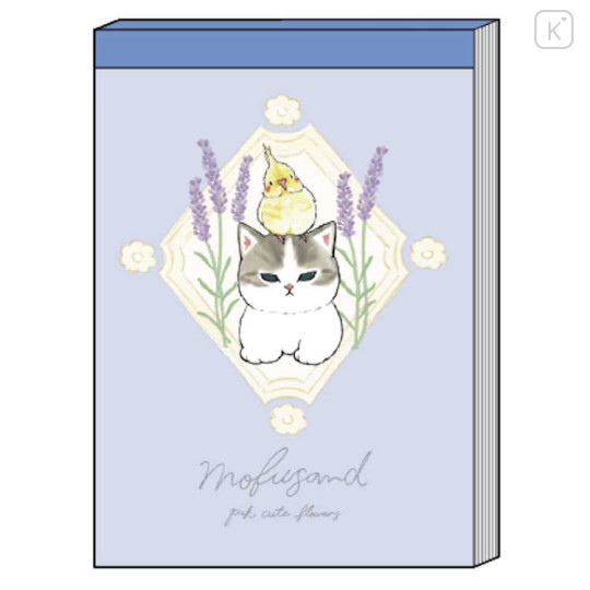 Japan Mofusand Mini Notepad - Cat / Flora Bird - 1