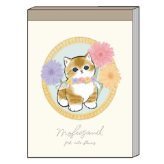Japan Mofusand Mini Notepad - Brown Cat / Flora