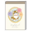 Japan Mofusand Mini Notepad - Brown Cat / Flora - 1