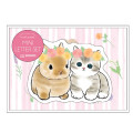 Japan Mofusand Mini Letter Set - Cat / Flora Rabbit - 1