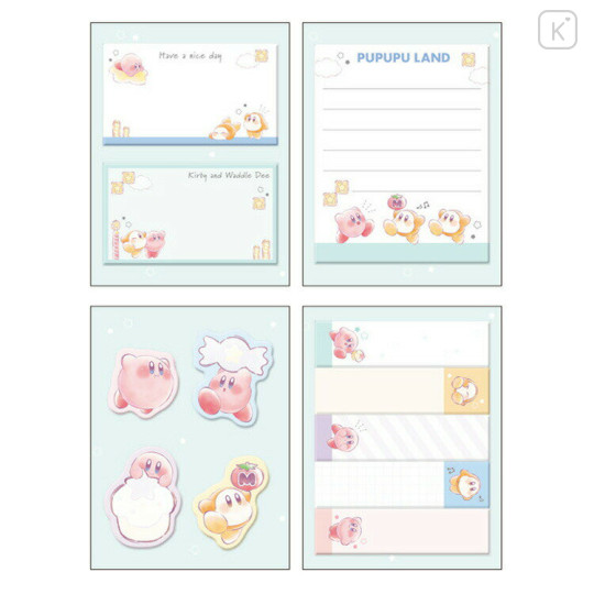 Japan Kirby Sticky Notes with Case - Pupupu Land - 2