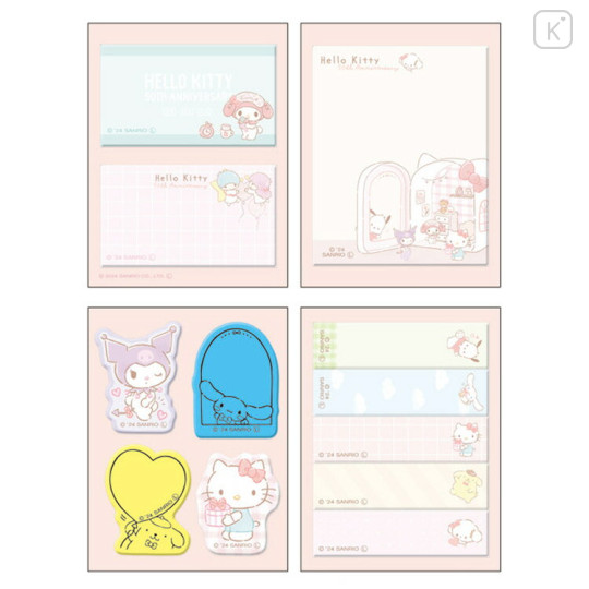 Japan Sanrio Sticky Notes with Case - Characters / Hello Kitty 50th Anniversary - 2
