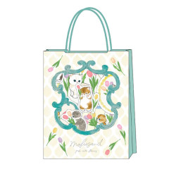 Japan Mofusand Sticker & Mini Paper Bag - Cat / Flora Tulip