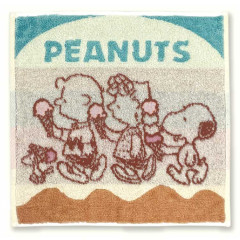 Japan Peanuts Jacquard Towel Handkerchief - Snoopy / Eating Ice Cream