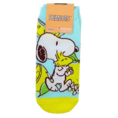 Japan Peanuts Socks - Snoopy & Woodstock / Lemon
