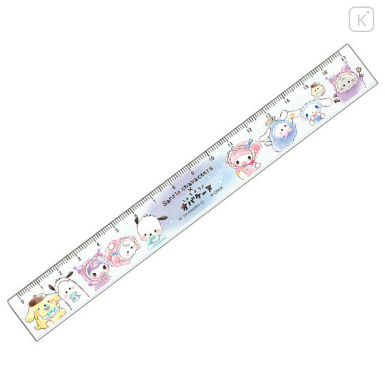 Japan Sanrio × Obakenu 17cm Ruler - Characters / Toddler Baby / Night - 1
