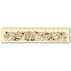 Japan Moomin 15cm Ruler - Little My / Wood
