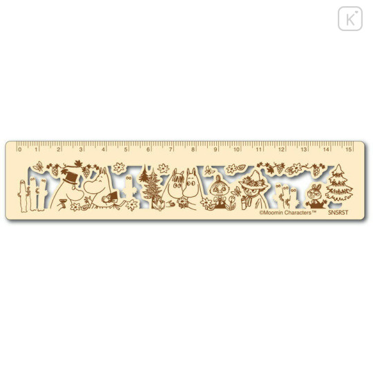 Japan Moomin 15cm Ruler - Characters / Wood - 1