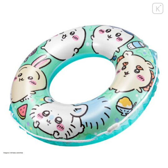 Japan Chiikawa 70cm Swim Floating Ring - Characters / Green Summer - 2